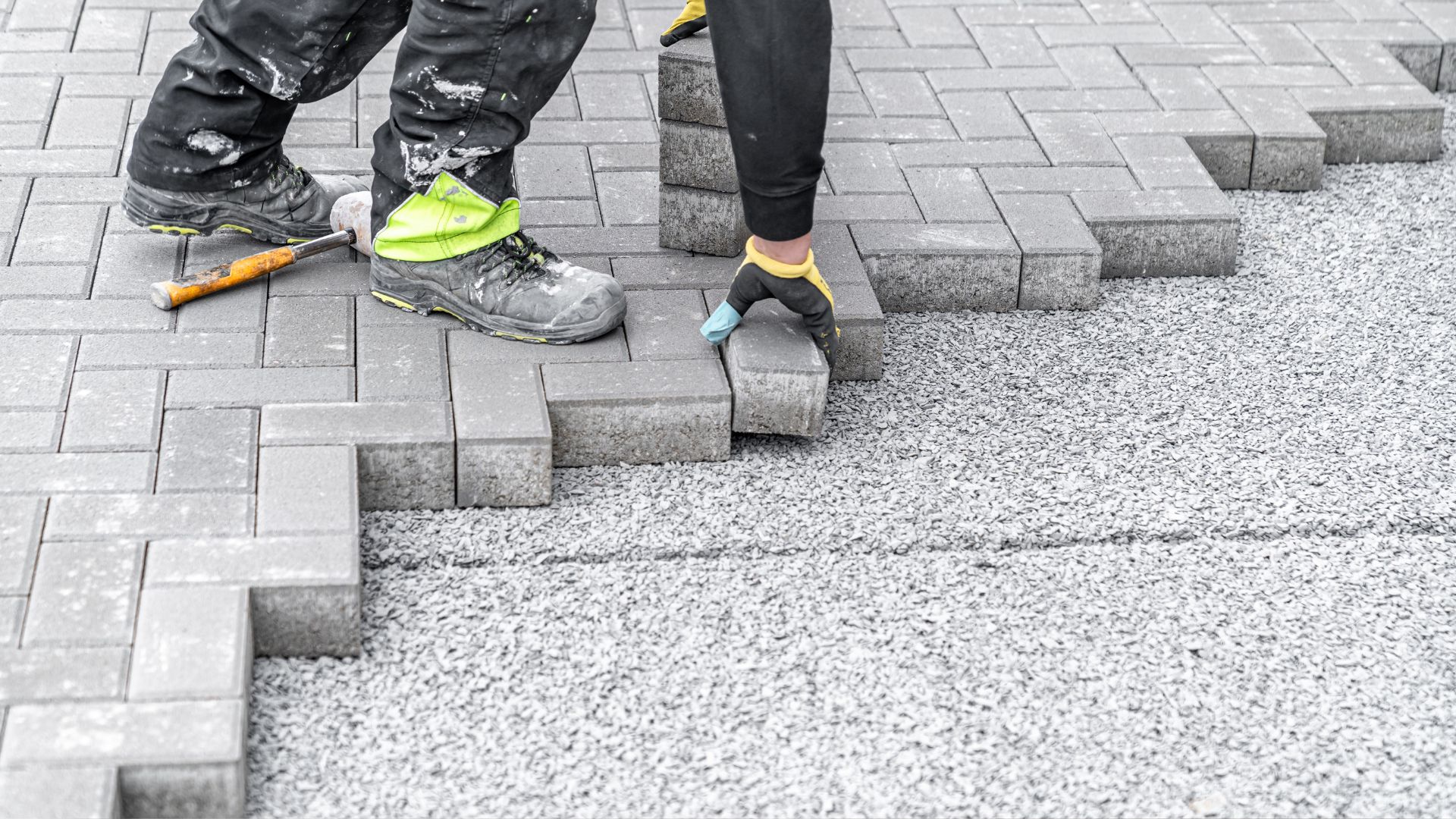 A person standing on a set of stairs